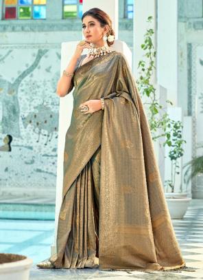 Buy Wedding Wear Yellow Weaving Work Soft Silk Saree Online From