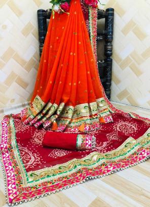 Multicolor Cotton Bandhani Saree with blouse, Printed, Wedding at Rs 400 in  Rajkot