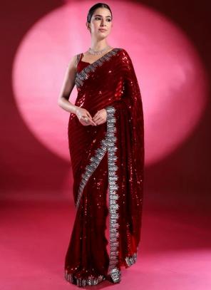 Party Wear Saree Full Sequence Work With Blouse Indian Us Sequin Saree  Designer Saree Gift for Women - Etsy