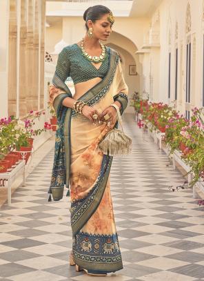 Buy Pista Green Silk Party Wear Weaving Saree Online From