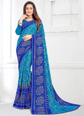 Daily Wear Printed Crepe Saree Under 600