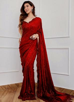 Buy Georgette Gold Contemporary Style Saree Online : 260048 -