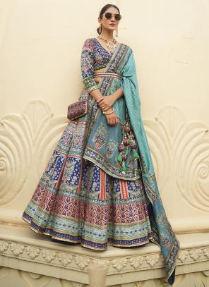 Buy Alluring Rani Pink Mirror Work Rajwadi Silk Bridesmaid Lehenga Choli -  Zeel Clothing