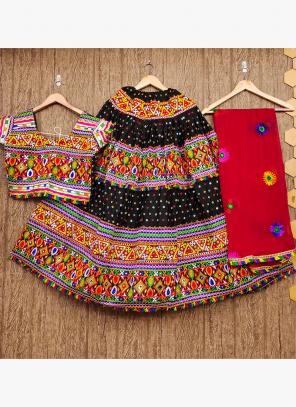 Navratri Lehenga Chaniya Choli : Multicolor cotton print ...