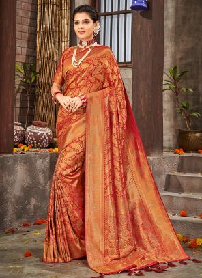 Banarasi Brocade Saree Designs | Brocade Silk Saree – Panaya
