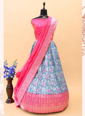 Buy online Banarasi Lehenga Choli With Dupatta Set from ethnic wear for  Women by Krisio for ₹1119 at 82% off | 2024 Limeroad.com