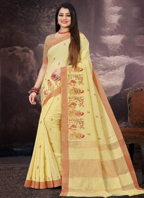 Bandhej Semi-silk drapes with Kanchipuram zari border saree 20406N – Griiham