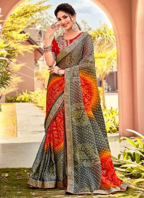 Beautiful Heavy Bandhani Designer Saree – Sareewave