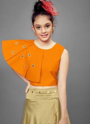 Yellow red langa blouse #designer # mirror work blouse | Dresses kids girl,  Kids dress, Kids blouse designs