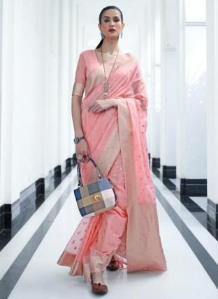 Pink Modal Silk Traditional Wear Mukaish Work Saree