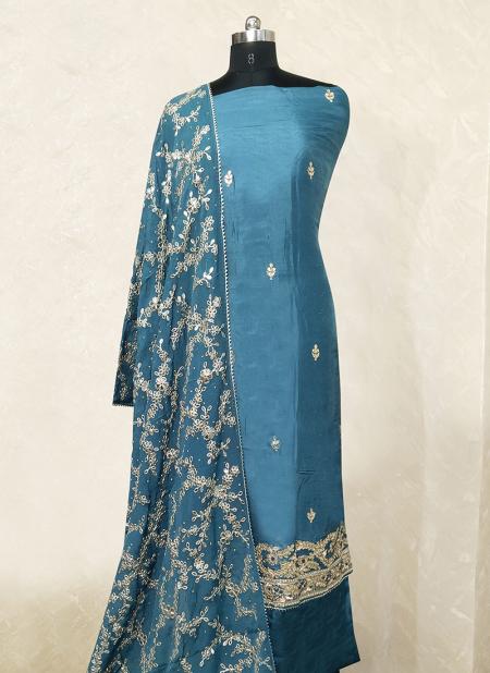 Buy RIWAAYAT TRENDS Women's Pure Georgette Heavy Embroidered Pakistani Salwar  suit Dress Material with Embroidered Georgette Dupatta (Free  Size)(Pakistani Salwar Suit) (Blue) at Amazon.in