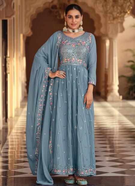 Buy Yellow Zari Embroidered Chanderi Anarkali Suit - Set of 3 |  SC-6779-Yellow/BIRA3 | The loom