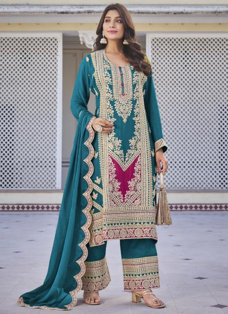 Glamup Pure Chinnon Wholesale Readymade Palazzo Suits 4 Pieces Catalog