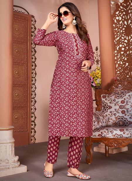blue hills poppins premium rayon printed kurti with pants cord set  collection