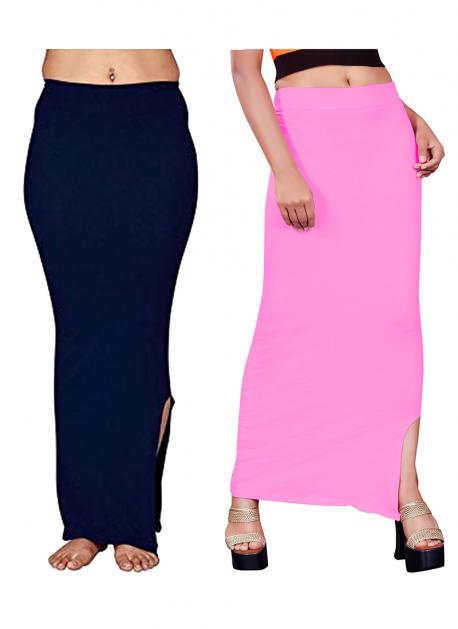 Buy Navy Blue And Pink Lycra Casual Wear Plain Combo Shapewear