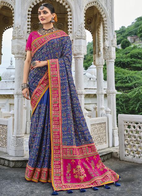 Cotton Embroidered Kachchi Work Saree at Rs 2645 in Mumbai | ID: 15029198648