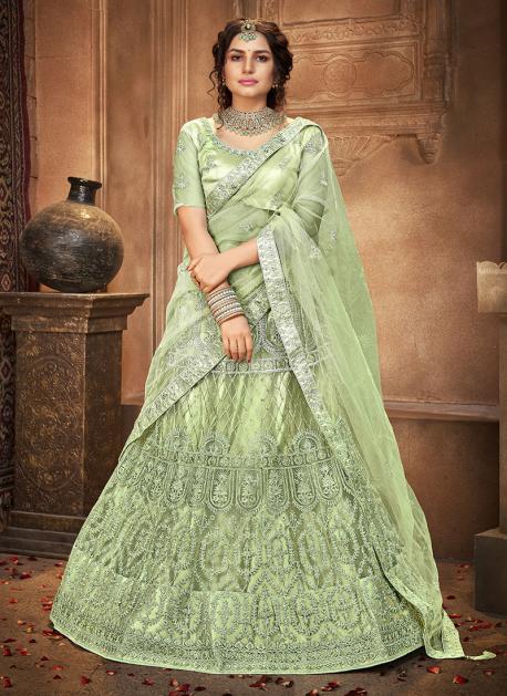 Buy Sea Green Heavy Embroidered Designer Wedding Lehenga Choli | Wedding  Lehenga Choli