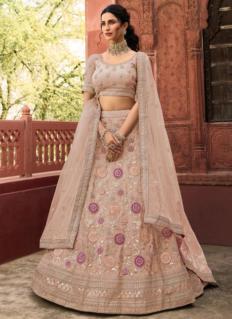 Rose gold lehenga online deals