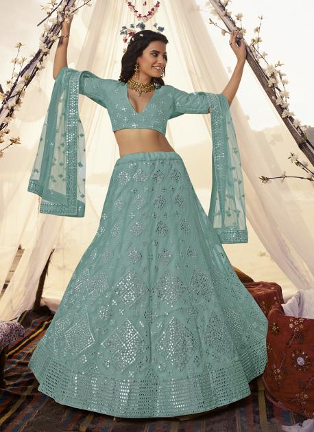 Blue Casual Wear Ladies Designer Lehenga Choli, 2.20 Meter at Rs 999 in  Surat