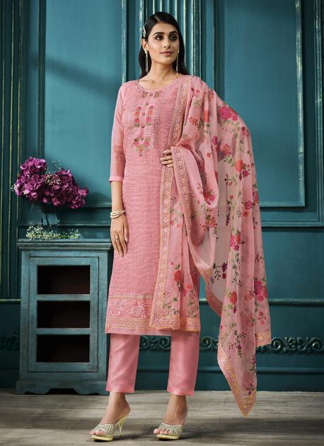 Pink Silk Designer Straight Fit Kameez With Cigarette Pant SUUDS51130
