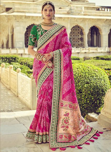 Buy EXCLUSIVA Orange Khatli Cut Work Saree with Unstitched Blouse online