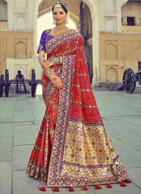 Rose Pink Khatli Work Designer Saree for Ceremonial