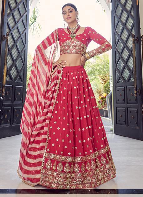 Georgette Gota Patti Style lehenga Choli at Rs.1199/Piece in jamnagar offer  by Heer Collection