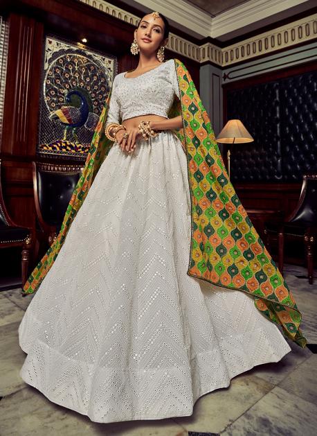 Subtle White Lehenga Choli With Dupatta ,indian Designer Ready to Partywear  Lehenga Choli, Georgette With Sequence Embroidery Work Lehenga - Etsy