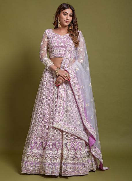 Light purple bridal lehenga best sale