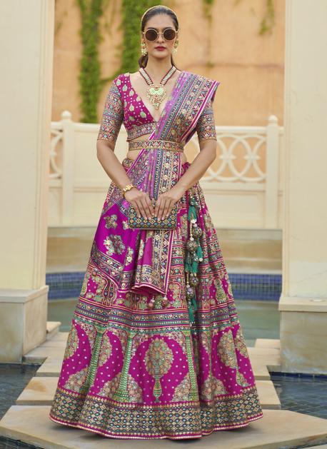 RE - Lovely Baby Pink Cotton Silk Mirror Work Lehenga - Featured Product