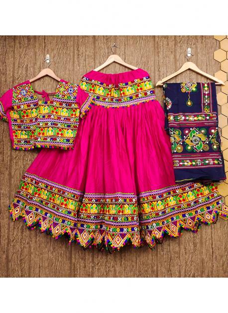 Buy Yellow Rayon Cotton Traditional Wear Mirror Work Lehenga Choli Online  From Wholesale Salwar.