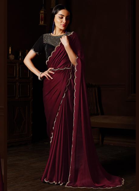 Fabzone 8 Designer Half & Half Party Wear Georgette Sarees at Rs 1229/piece  in Surat