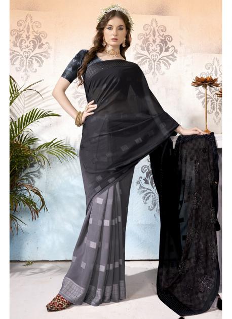 ANNARA VOL 3 BY VALLABHI PRINT GEORGETTE WITH FANCY SWAROVSKI WORK SAREES  CATALOG - textiledeal.in