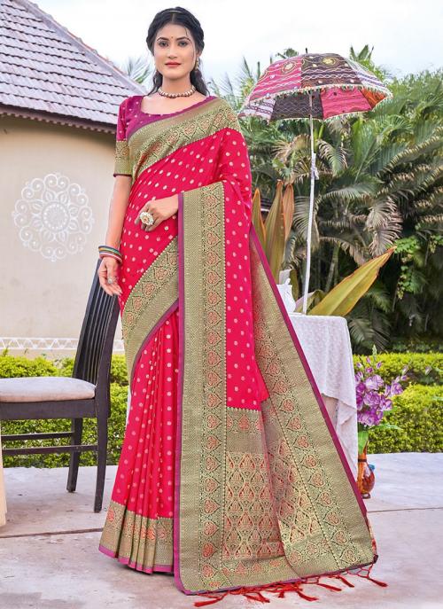 Buy Rani Banarasi Silk Festival Wear Weaving Saree Online From ...