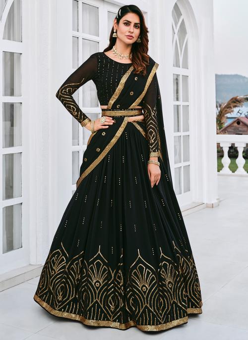 Black Lehengas: Black Lehenga Choli Online Shopping USA