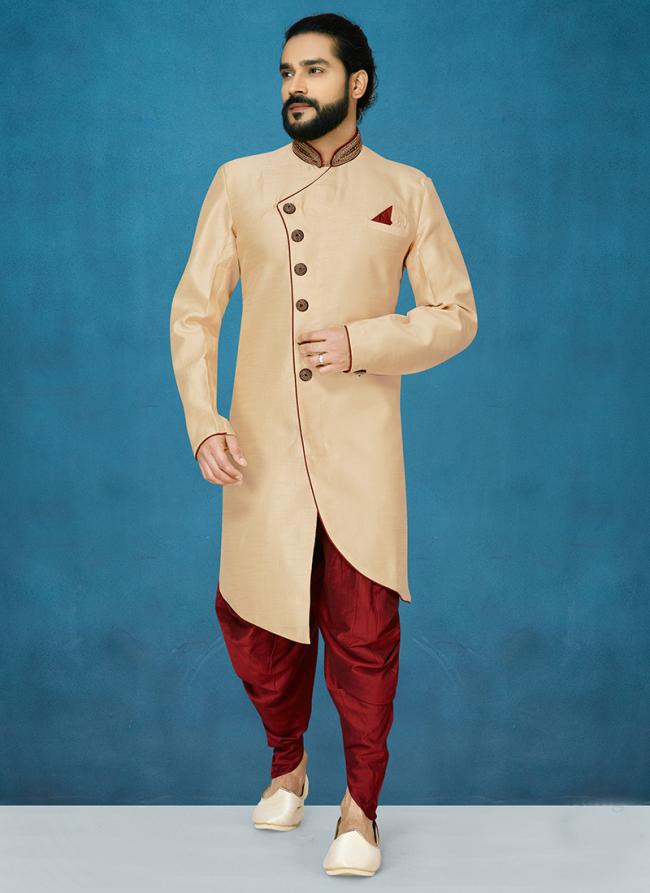 Buy Chiku Dhupion Silk Festival Wear Fancy Dhoti Kurta Online From Wholesale Salwar