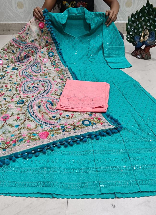 Cotton phulkari suit sale