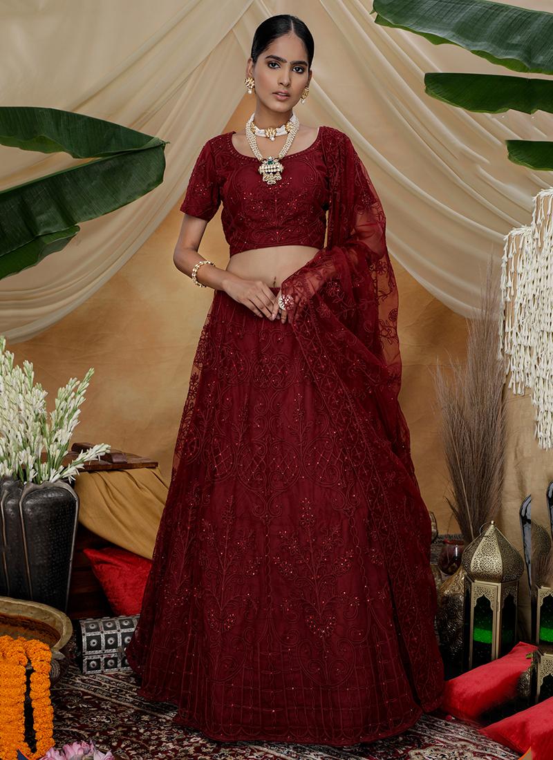 Amariya Red Bridal Lehenga Dress – Zuria Dor