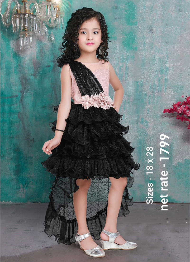 Girls Clothing | Black Colour Frock Upto 14 Months Baby Girl | Freeup